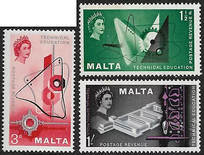 Malta 1958 Set Of 3 Sg 286-8 MH Technical Education • $1.26