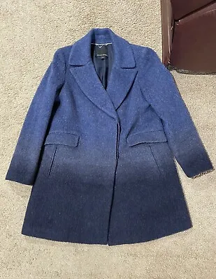 Banana Republic Women’s Size Large Blue Ombre Wool Mohair Coat Lined Pockets • $89
