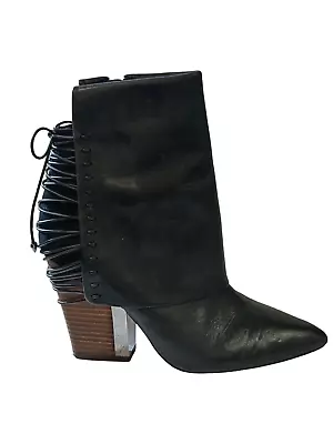 Sam Edelman Boot Heels Fashion Accessories UK Size 6 Ladies Black Leather  • £10.49