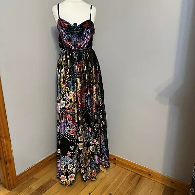 Free People Butterfly Wishes Burnout Velvet Maxi Dress XS RRP £428 • £249.99