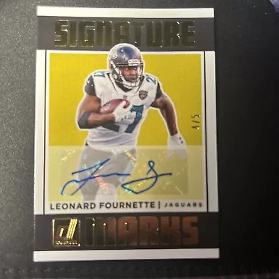 Leonard Fournette Signature Marks Auto /5  • $150