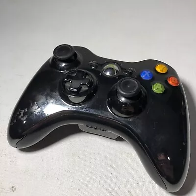 Xbox 360 Limited Edition Chrome Series Wireless Controller - Black Tested • $49.95