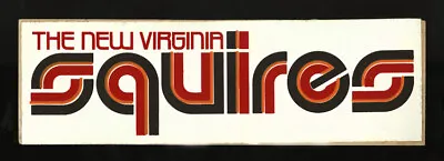1974-75 Original Very Rare New Virginia Squires Aba Bumper Sticker Fasson Brand  • $500
