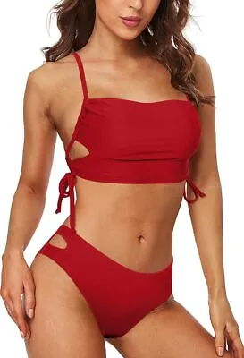 Attraco Women's Padded Cut-Out Bikini Two Piece Swimsuit Swimming Costume BNWT • £9.95