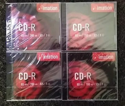 IMATION CD-R 52X 80MIN / 700MB Blank Discs X 4 • £4