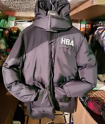 NEW Mens Size LARGE Hood By Air HBA Black Parka Jacket NWT Retail $900 FREE SHIP • $488