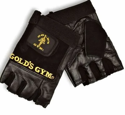 £6.25 • Buy Golds GYM Max Lift Leather Weight Lifting Gloves Body Building Uneed Gym Gloves