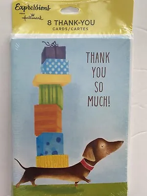 NEW Dachshund Doxie Weenie Dog Blank Thank You Cards Set Of Eight Hallmark • $5.99