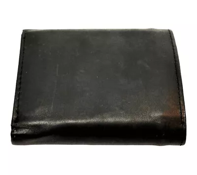 Genuine Leather Wallets For Men Trifold Wallet With ID Window CC & Zipper Inside • $14