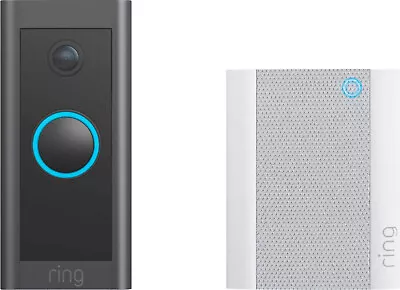 Ring - Wi-Fi Smart Video Doorbell - Wired With Chime - Black • $69.99