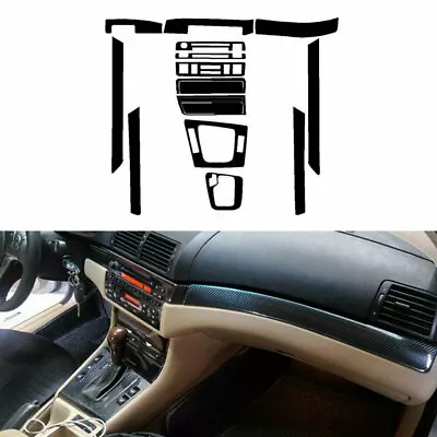 Interior Dash Wrap Trim For BMW 3 Series E46 1998-2005 5D Carbon Fiber Sticker • $24.98