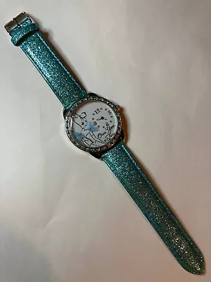 Disney Cinderella  Once Upon A Time  Quartz Watch W/ Silver Blue Rhinestones • $10