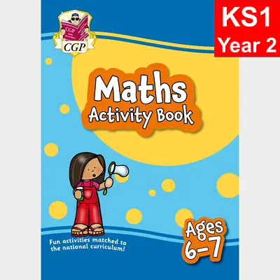 KS1 Year 2 Maths Home Learning Activity Book For Ages 6-7 Cgp • £5.99