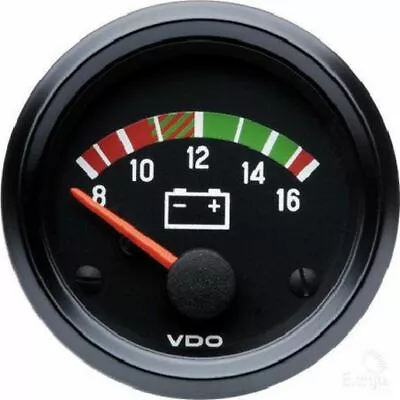 Cockpit International VDO Voltmeter 12 Volt 52mm 2 Inch 332030001 8 - 16 Volts • $62.50