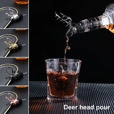 £5.26 • Buy Unique Stag Deer Head Wine Pourer Wine Aerators Bar Tools Bottle Stoppers