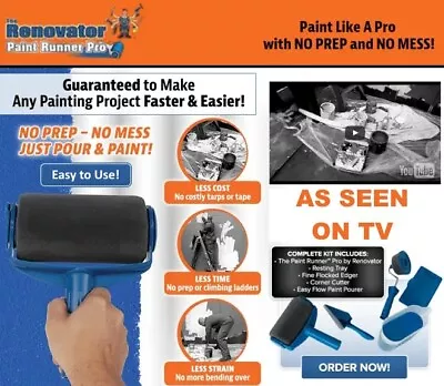 Genuine The Renovator Paint Runner Pro - As Seen On TV - No More Mess Paint • $29.93