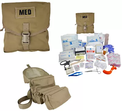 ELITE FIRST AID Corpsman M3 Medic Bag Kit STOCKED Trauma Camp Hunt Survival TAN • $79.87