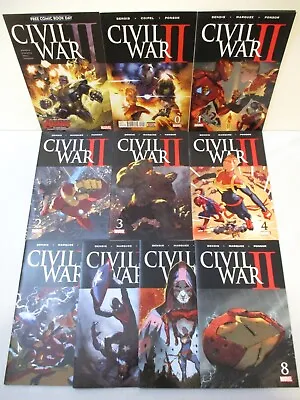 Civil War II #0 1 - 8 + FCBD Complete Set - Marvel Comics 2016 • $36.98