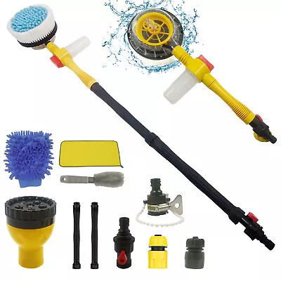 Car Wash Brush Set Auto-rotating Telescopic Water Gun Auto Truck Long Handle • $17.99