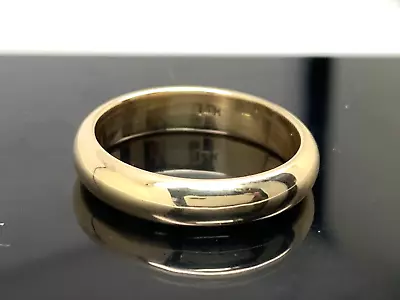 Men's Wedding Band 14k Yellow Gold Ring 4.85mm Wide Estate Jewelry Size 9.5 • $593.97