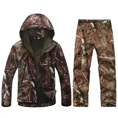 New Winter Jacket Tactical Softshell Camouflage Jacket Set Men Army Windbreaker • $156.02