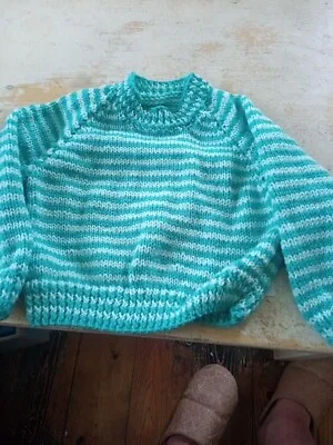 New Hand Knitted Baby Jumper For 12 / 18 Months • £3