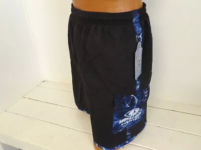 Men's Swimtrunk Mossy Oak Fishing Black Blue Board Swim Trunk Swimwear   • $14.99