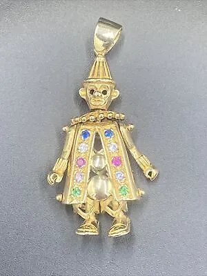 9ct Gold Articulated Clown Pendant  • £195