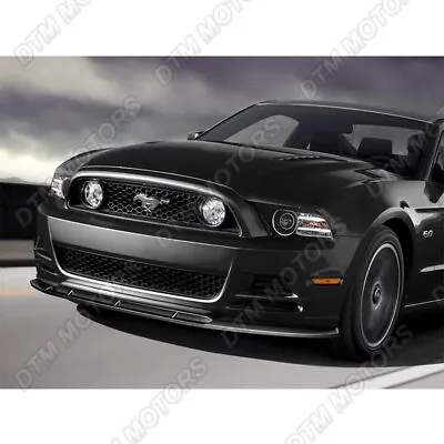 For 2013-2014 Ford Mustang GT-Style Painted Black Front Bumper Body Spoiler Lip • $76.99