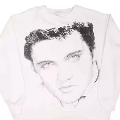 Vintage Elvis Presley 1990s White Sweatshirt Size Large Made In Usa • $70