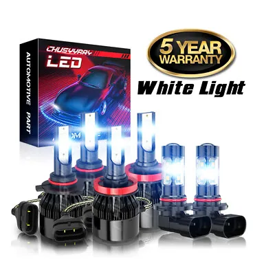 For 2016-2018 Dodge RAM 1500 2500 3500 Led Headlight Hi/Lo+Fog Light 6000k Bulbs • $29.99