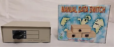 2-Way Manual Data Transfer Switch Box - A / B - Used W/ Box • $9.99