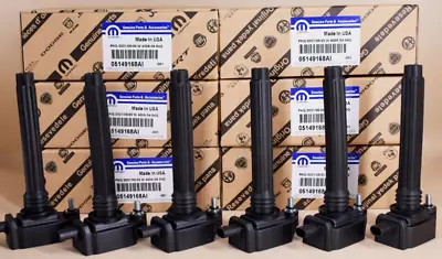 6 Pack Mopar Ignition Coils UF648 & Spark Plugs For Chrysler Jeep Dodge Ram 3.6L • $114