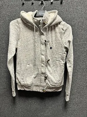 Hollister Sherpa Lined Grey Hoodie Medium TD121 HH 05 • $49.72