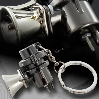 Universal Black Turbo Turbo Charger Blow Off Valve BOV Style Key Chain Ring FOB • $3.99