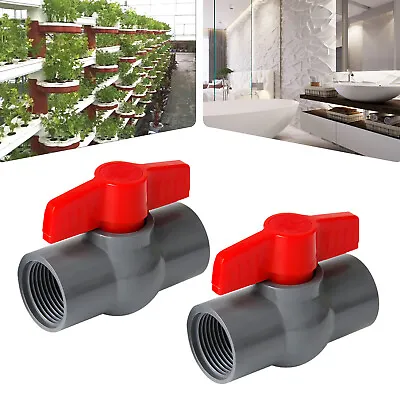 2pcs PVC Ball Valve T-shaped Handle Supply Pipe Knob Socket Ends 2 Inch Max 90° • $12.82