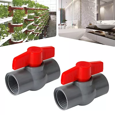 2pcs PVC Ball Valve T-shaped Handle Supply Pipe Knob Socket Ends 2 Inch • $12.18