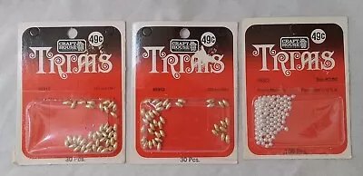 Vintage Craft House Design Trims Sequins Beads New - Lot Of 3 • $9.99