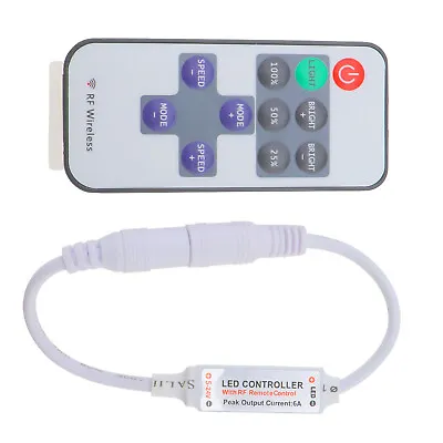 Mini 12V RF Wireless Remote Switch Controller Inline Dimmer For LED Strip Light • £8.06