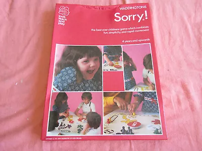 1973 Waddingtons Sorry Childrens Board Complete Except Instructions • £12.95