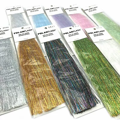 POLARFLASH - Fly Tying Polar Flash Material Flashabou - 10 Colors Available NEW! • $6.99