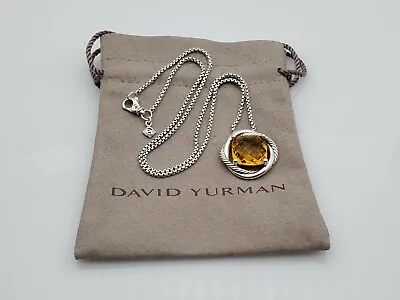 David Yurman Infinity Pendant Necklace With Citrine In 14mm With 18 Chain • $199
