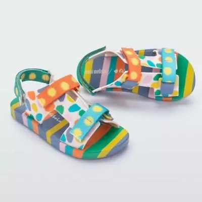Mini Melissa Casual Shoes Colorful Leopard Print Jelly Kids Beach Sandals US7-12 • $25.99