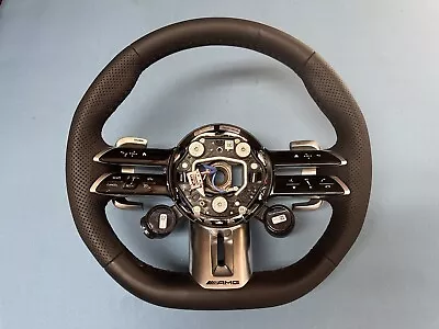 2022-2023 Mercedes-benz Sl55 E53 Amg Driver Steering Wheel Leather Black Oem • $1472.50