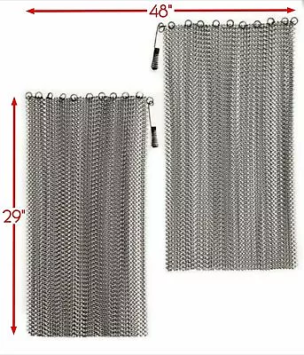 $49.99 • Buy Justesen Fireplace Stainless Steel Mesh Replacement Curtain Screen  29  X 48  