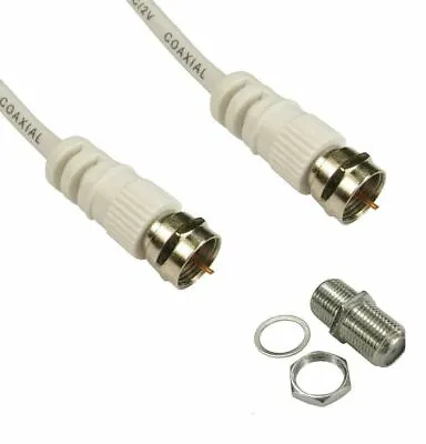 £5.82 • Buy F Type Extension Lead Cable For SKY/Virgin TV With Connector White UK Choice