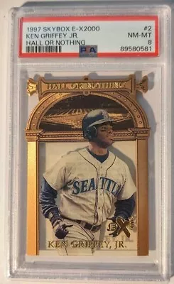 1997 Skybox E-X2000 KEN GRIFFEY JR Hall Or Nothing #2 PSA 8 • $9.50