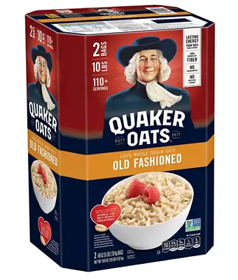 Quaker Old Fashioned Oats Oatmeal - Non-GMO (160 Oz. 2 Pk.) • $23.95