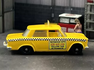 Customized Restored Matchbox No. 56 FIAT 1500 Yellow Redwood City Taxicab • $34.99