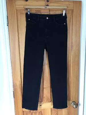 M&S Per Una Black Magic Straight Jeans - Size 16 L30 • £12